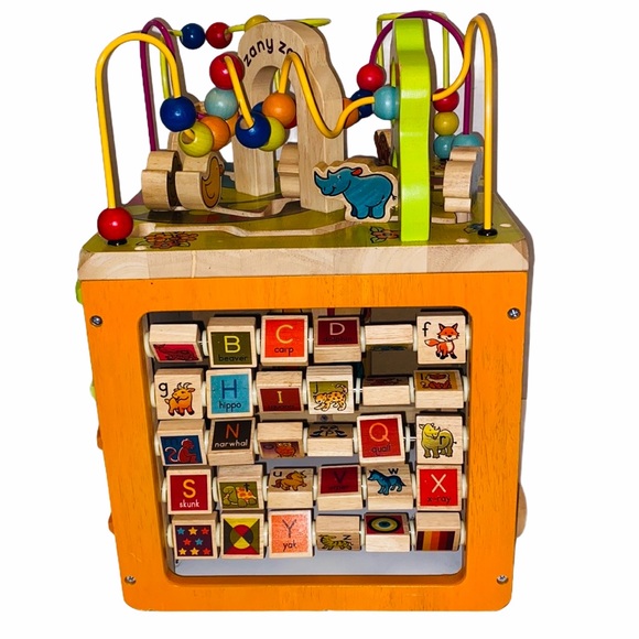 Zany Zoo  Wooden Activity Cube by B. Toys - Picture 3 of 16